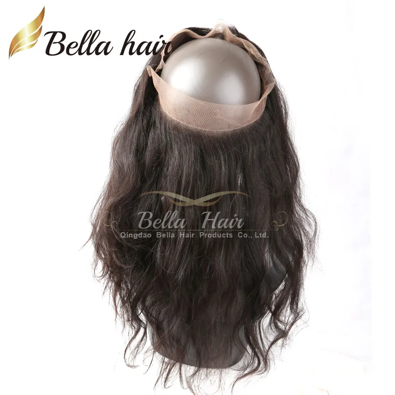 Vague de corps 360 bande de dentelle frontale cheveux dos dentelle fermeture frontale avec délié naturel BabyHair Julienchina Bella