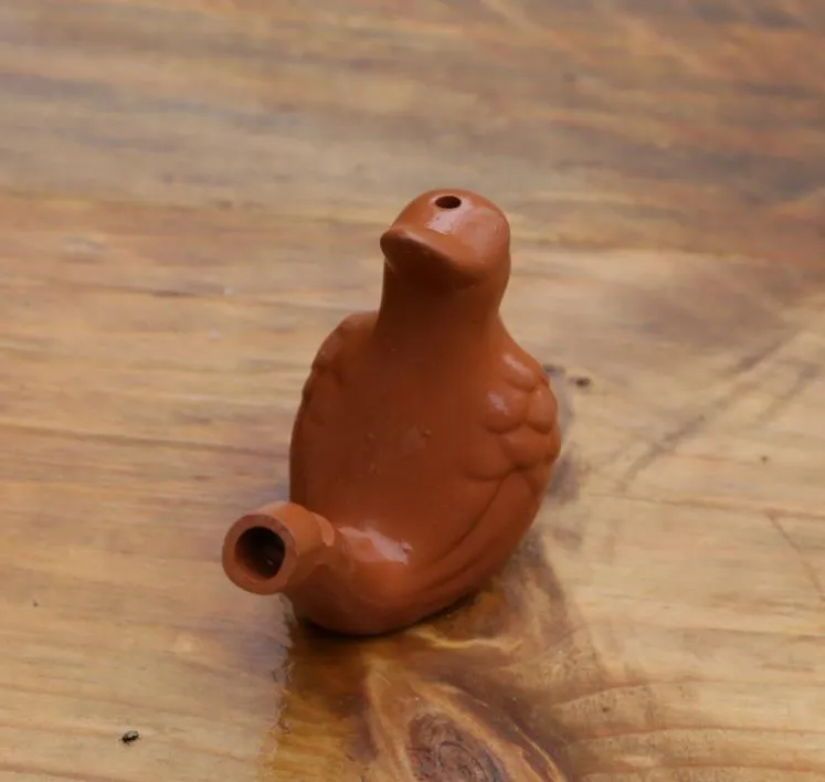 vintage stil fågelvatten whistles lera clay ocarina warbler sång keramiska chirps barn badtid leksaker