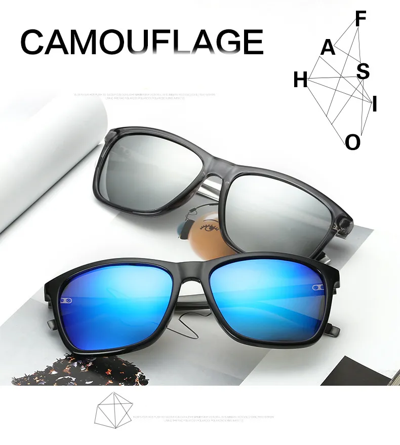 New Sunglasses Aluminum Magnesium Square Bright Color Polarized