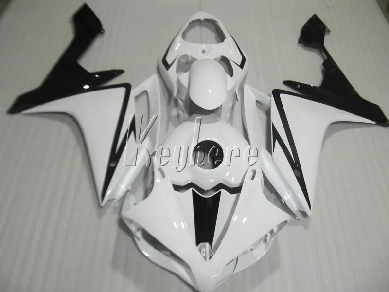 Carénages de moulage par injection pour Yamaha YZF R1 07 08 kit de carénage blanc noir YZFR1 2007 2008 YI03