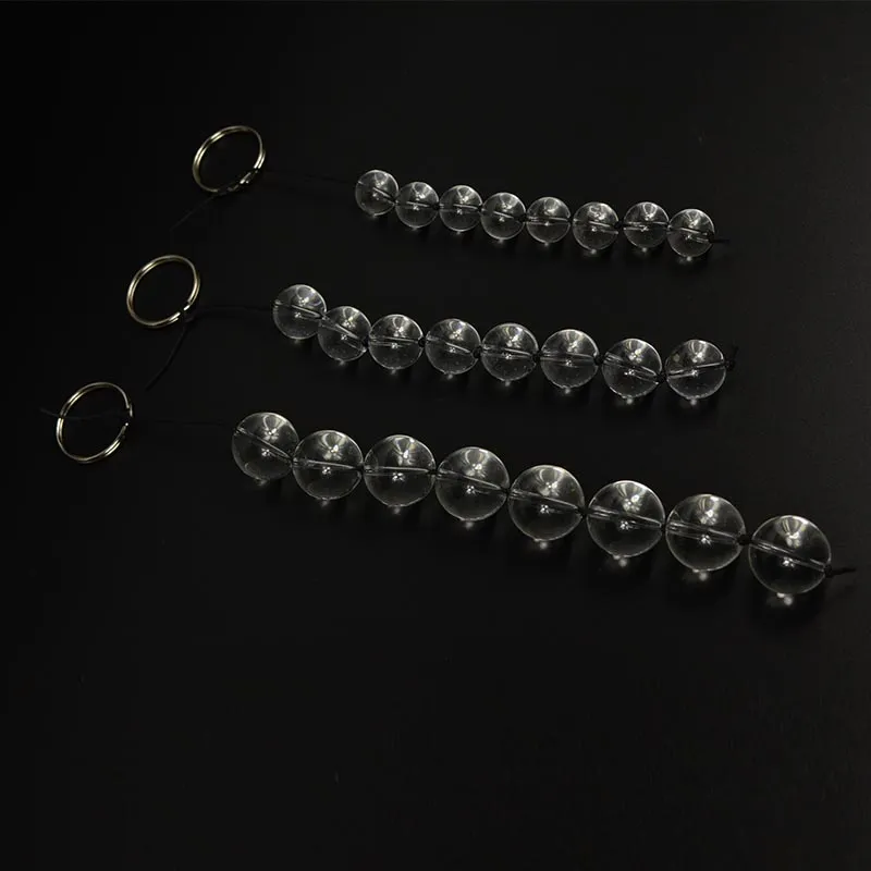 3sizeslot Glass Anal Beads Plug Crystal Vaginal Anal Masturbator Balls Butt Plug Juguetes sexuales anales para mujeres Gay Productos sexuales para adultos 08874278