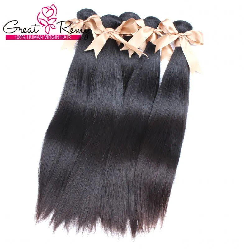 10 pacchi Estensione brasiliana dei capelli Tessuto capelli umani lisci economici Ottimo outlet Remy speciale per le donne nere