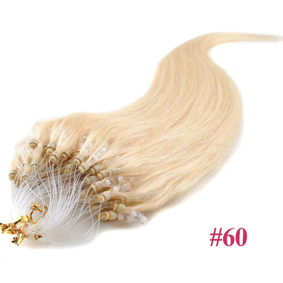 Elibess 5g / Strand 100 adet Ucuz Mikro Döngü Saç Uzatma Brezilyalı Remy Virgin İnsan Saç 16 "18" 20 "22" 24 "26 '' 9A kaliteli satış
