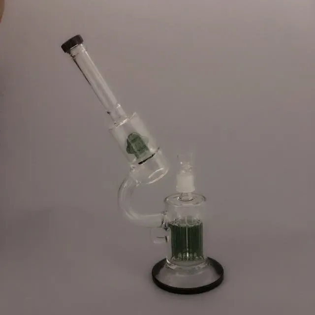 Nuova straordinaria funzione riciclatore di piattaforme petrolifere bong in vetro pipa ad acqua bong fumatori con 2 percs bowl 18,8 mm giunto maschio GB-290.