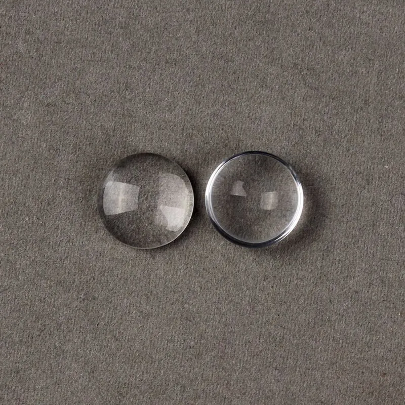 Componentes de joias de cabochão de vidro, contas redondas transparentes com parte traseira plana, descobertas artesanais 14mm 18mm 25mm9378924