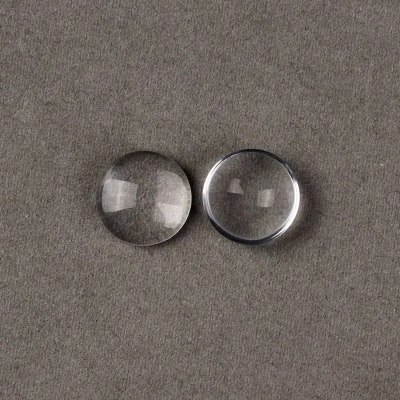 Szkło Cabochon Biżuteria Komponenty Wyczyść Okrągłe Kopułowane Szkło Płaskie Koraliki DIY Handmade Wyniki 14mm 18mm 25mm