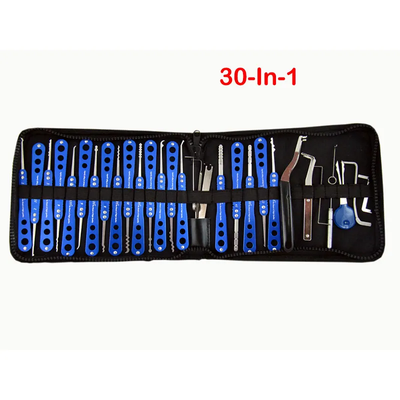 Slotenmaker Gereedschap Auto Huis Deurslot Pick Tool 30-in-1 Ontgrendel Tool