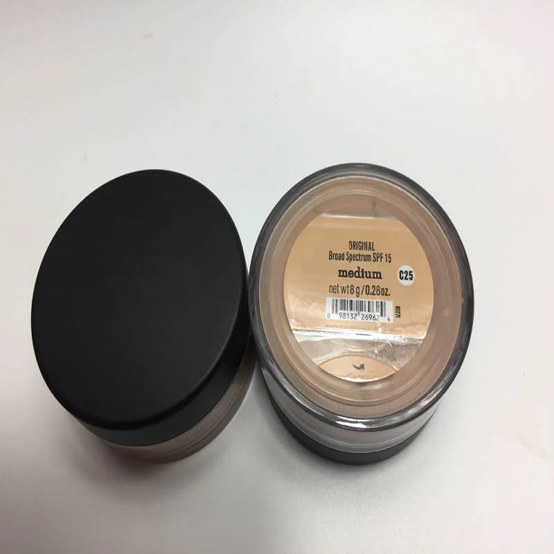 HOT Minerals Foundation pó solto 8g C10 claro/8g N10 bastante claro/8g médio C25/8g bege médio N20/9g véu mineral /8g Dourado