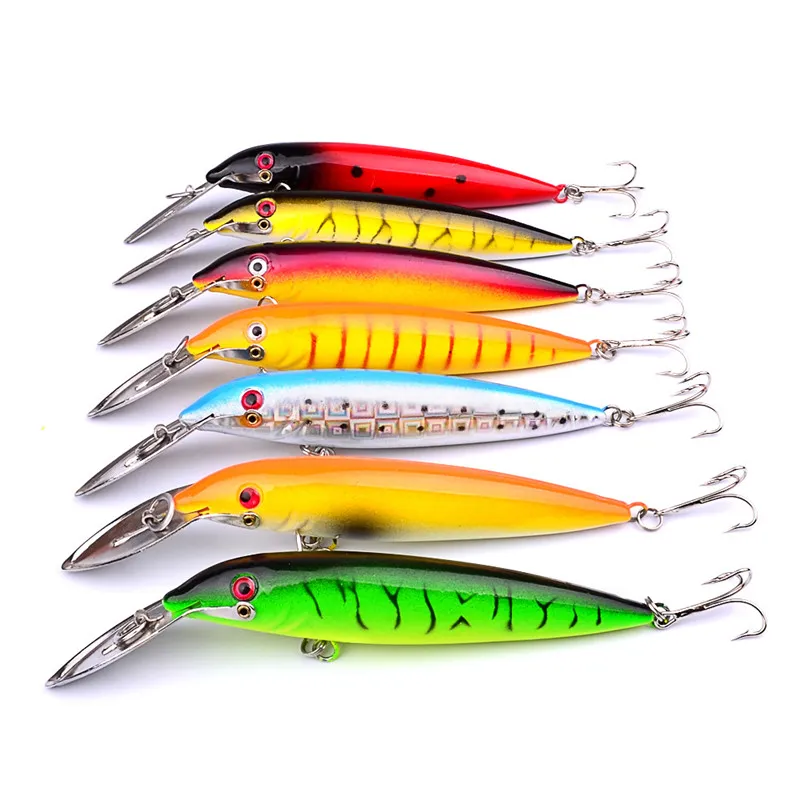 Hot Iron Long Lip Minnow Kunstköder 14 cm 16,2 g Casting Laser Wobbler locken Salzwasser-Angelgeräte