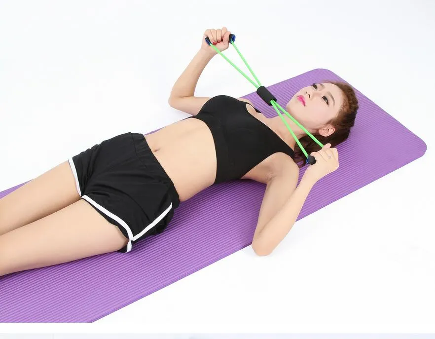 йога Resistance Bands пробки тренировки Упражнение для йоги 8-образный Chest Developer Fashion Body Building Fitness Equipment Tool