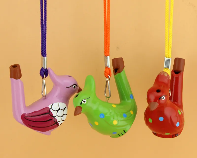 Sifflet d'oiseau d'eau en céramique, décoration de maison, cadeaux pour enfants