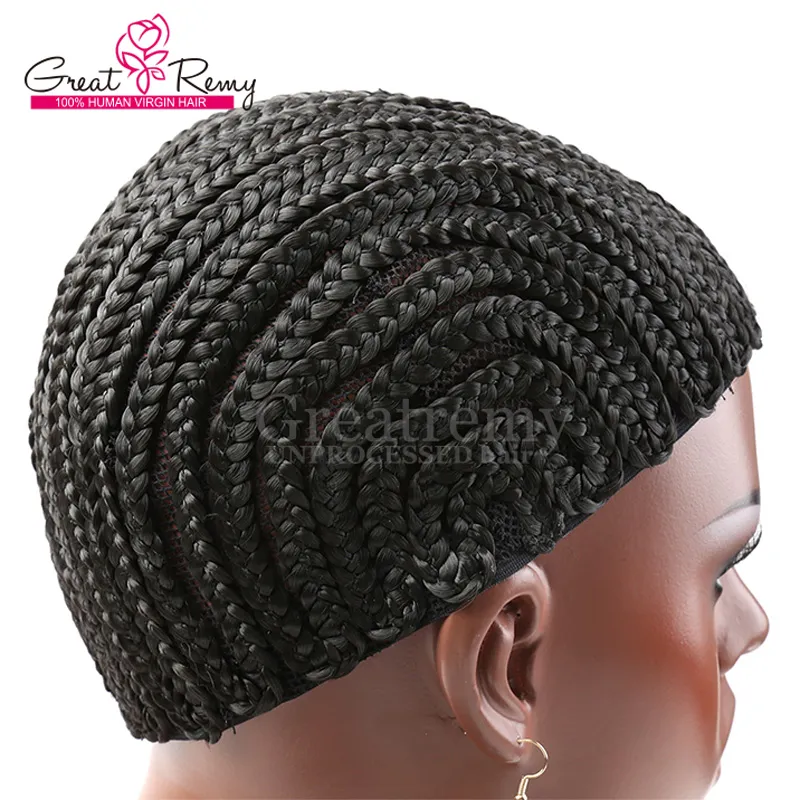 Nouveau Type Crotchet Pider Cap couleur noire taille M disponible tissage synthétique tresse casquette Crochet tresse Greatremy