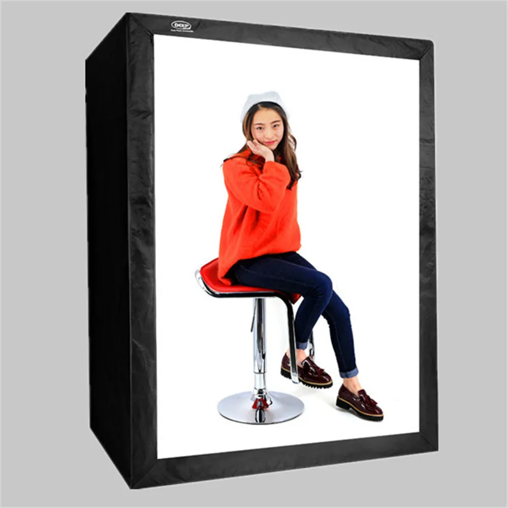 120 * 80 * 160CM DEEP LED المهنية المحمولة التصوير الفوتوغرافي Softbox LED صور فيديو ستوديو ضوء مربع مع أضواء LED للالقماش نموذج