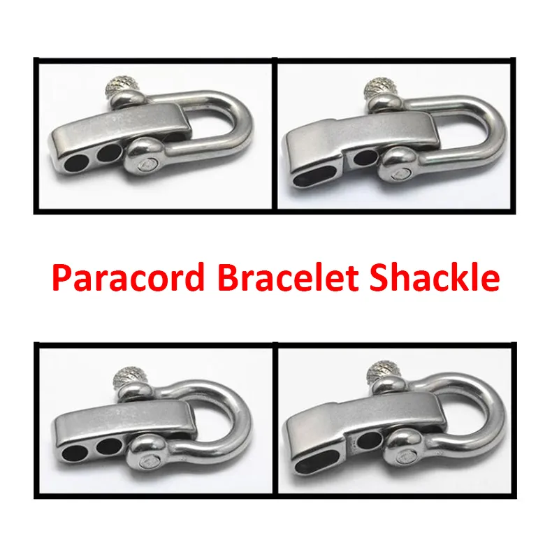 Wholesale 304 Stainless Steel Paracord Shackle Bow Shape 4 Holes Adjustable  Bracelet Buckles With Screw Pin For Outdoor Camping From Mayshi321, $1.12