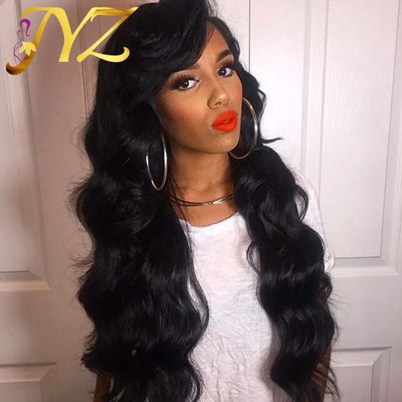 Body Wave Human Hair Wig Free Part Malaysian Human Hair Full Lace Wig Bleached Knot Lace Front Wigs