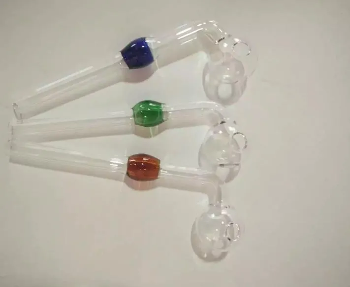 Accessoires de bongs à brûleur droit en perles ﾠ, tuyaux en verre de brûleur à mazout conduites d'eau conduites d'eau en verre plates-formes pétrolières fumant avec des bongs en verre compte-gouttes A