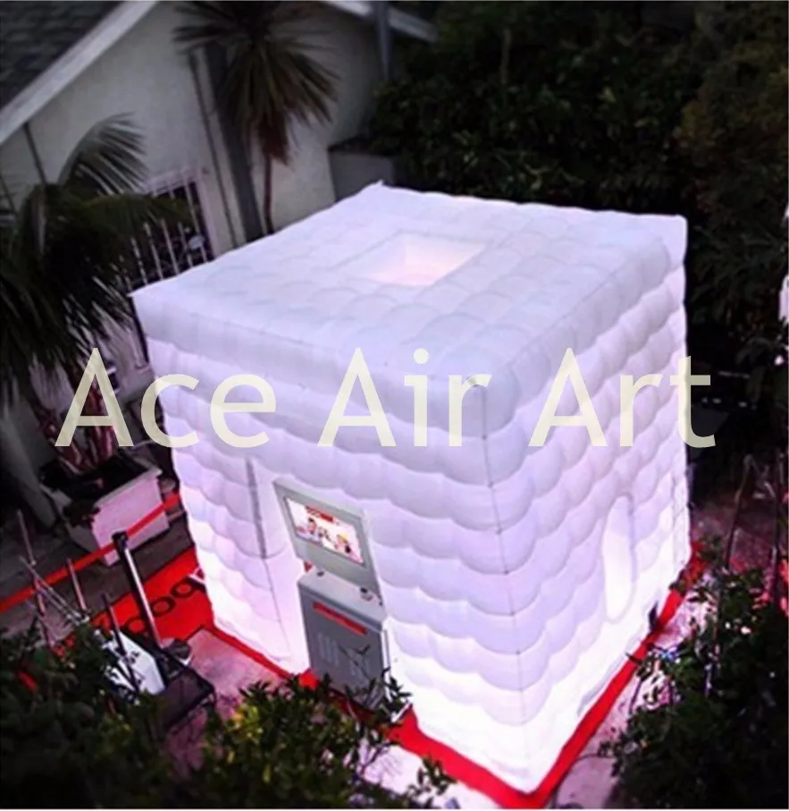 3x3x3m Inflatable Photo Booth Tent - LED Lighting, Oxford Cloth, Top ...