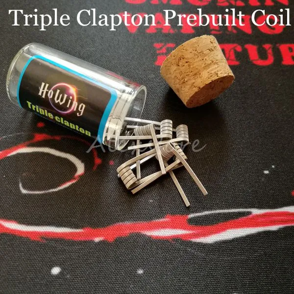 Triple Clapton Prebuilt Coil Wire 0.2ohm Coils In One Plastic Bottle Premade Wrap Parallel Wires