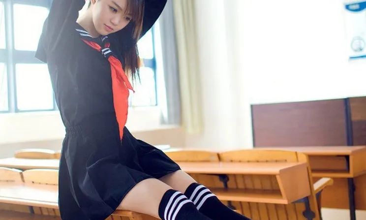 Enfilage japonais fille lycée marin costume uniforme costume cosplay robe sexy