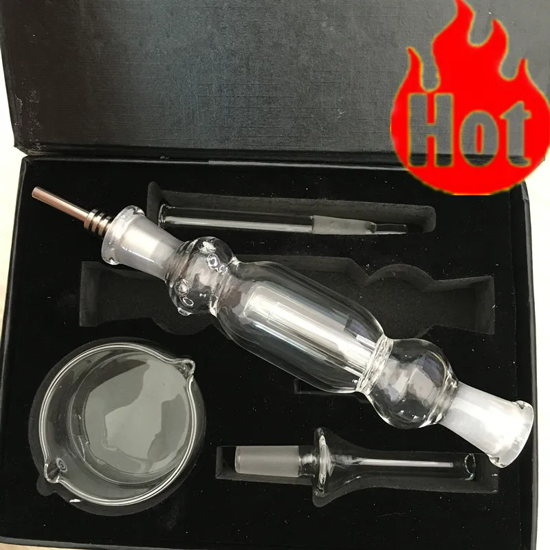 Collectors kit with Titanium Nail 10mm 14mm Collector Grade 2 Honey Straw Concentrate Honey Dab Straw Mini Glass Bong 7456948