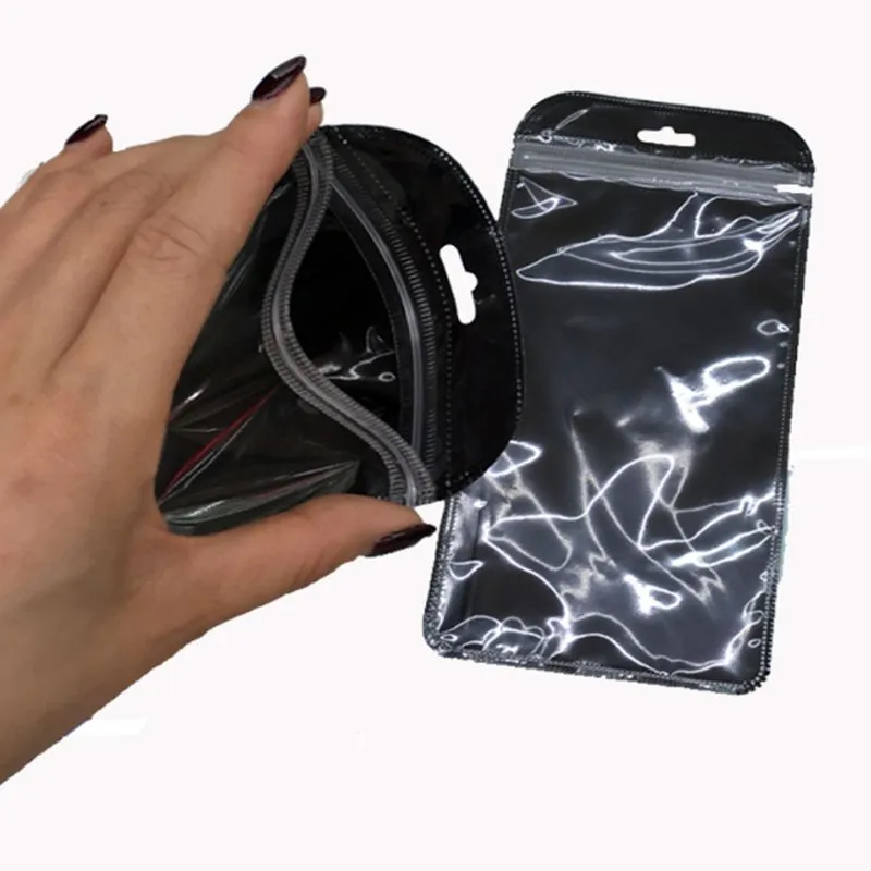 ジップロックバッグジッパー小売パッケージバッグ携帯電話iPhoneケースプラスチッククリアパッキングバッグジッパージップロックハングホールパッケージPouche9370162