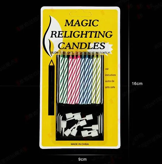 Magic Funablight Reflight Candle Żart urodzinowe świece ciasto akcesorium świąteczne świąteczne wakacje