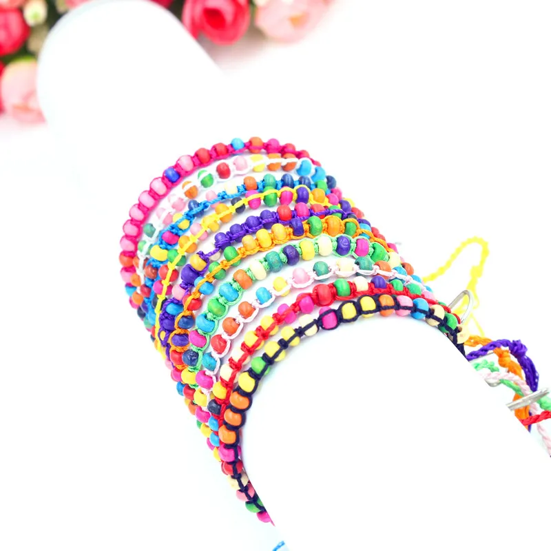 Mode-sieraden weefsel touw snaar kleine kralen vriendschap armbanden handgemaakte charme / streng armbanden