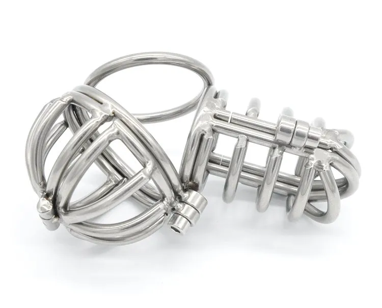 Sexy Men Stainless Male Chastity Cage Device Belt Restraint CBT Bondage Fetish Gimp Sex Toys