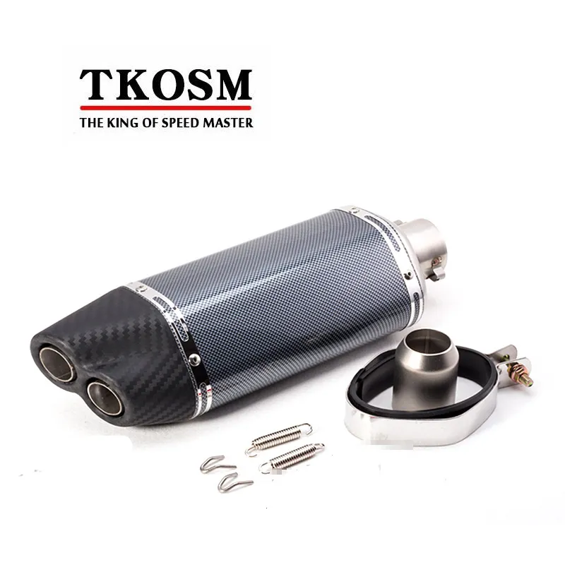 TKOSM 51mm Universal Modifierad Motorcykel Avgas Rör Motocross för våren NK650 / 400 för Kawasaki Z250 för BMW S1000 GSXR600