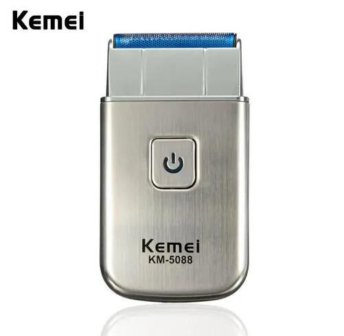 현대 Kemei KM - 5088 미니 휴대용 남성 전기 USB 충전식 무선 수염 면도기 면도기 여행