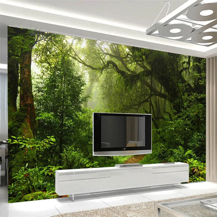 Custom 3D Stereoskopische Luxus Tapete Virgin Wald TV Kulisse 3D Wandbild Roll Po Wall Wandbild Tapete4368801