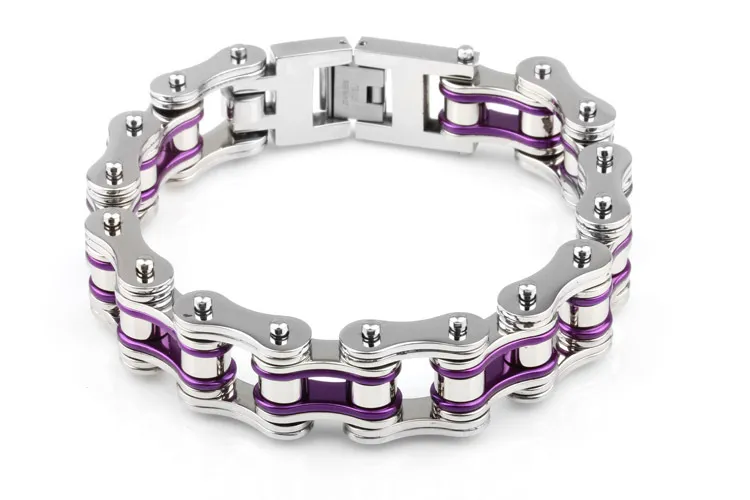 purple bike chain