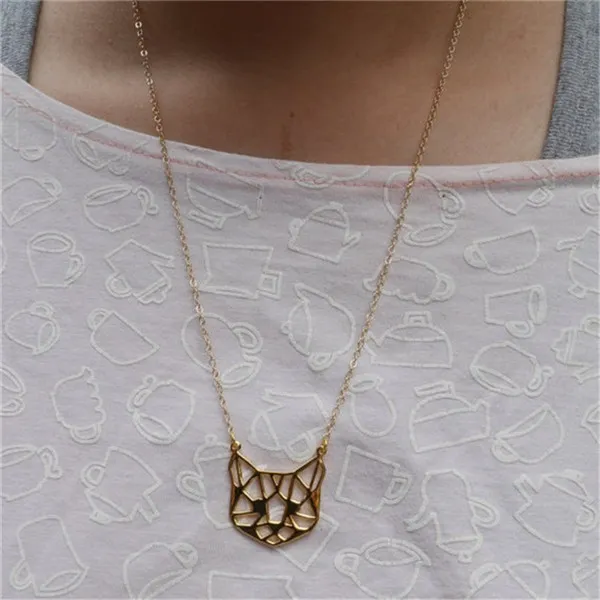 Geometric on sale cat necklace