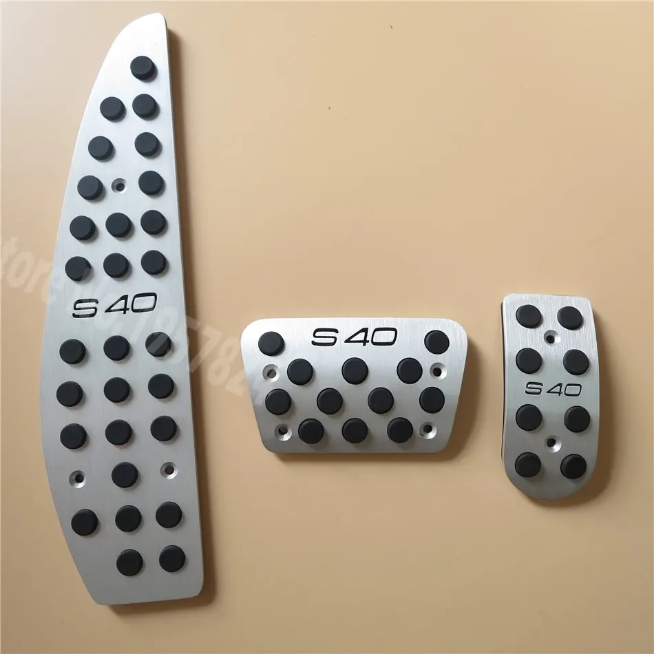 Car Accessories For VOLVO S40 Fuel Brake Foot Rest Automatic pedals Plate Non slip Accelerator brake AT pedal Pads Cover Styling