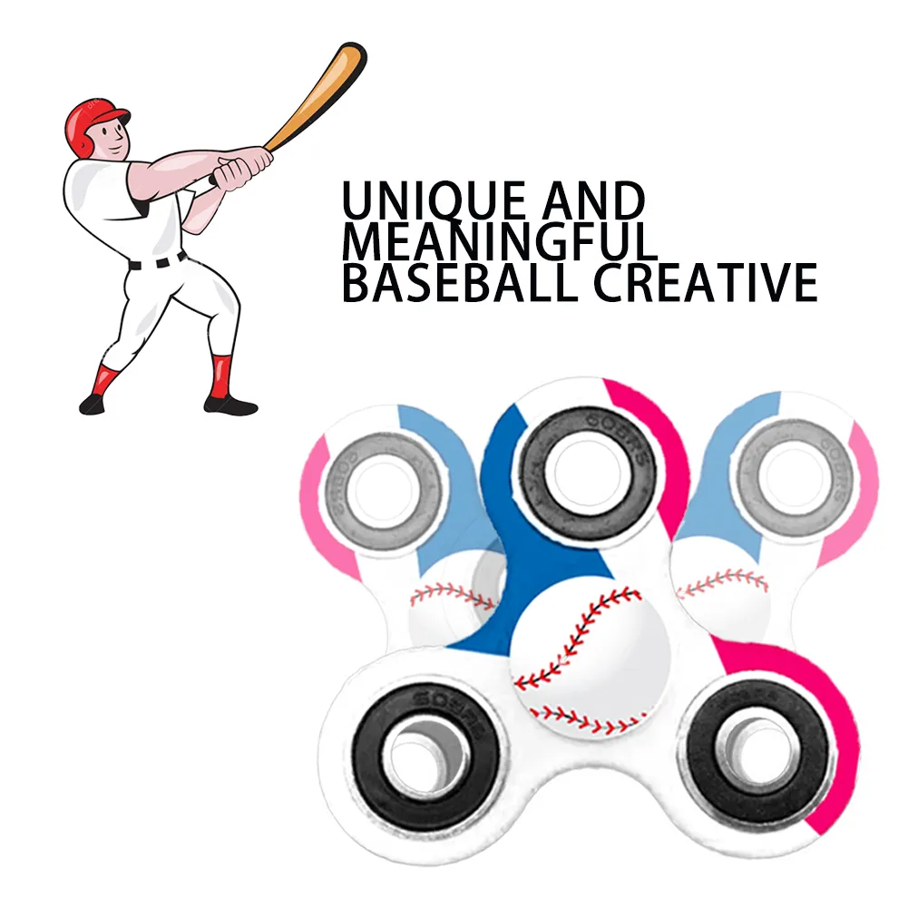 OUHOE Baseball Hand Spinner Fidget Hand Spinner Baseball Multi Color