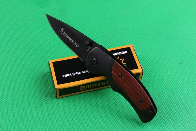 Browning FA15 Маленький карманный складной нож 440C 57HRC Деревянная ручка Титан Тактический кемпинг Охота Спасательный нож для выживания Утилита Инструменты EDC