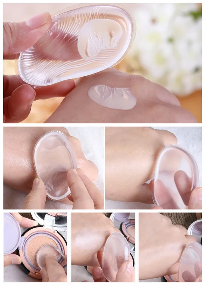 Hot Cosmetic Silicone Sponge Blender Quick Clean Soft Makeup Sponges Puff Flawless Facial Make up Tools