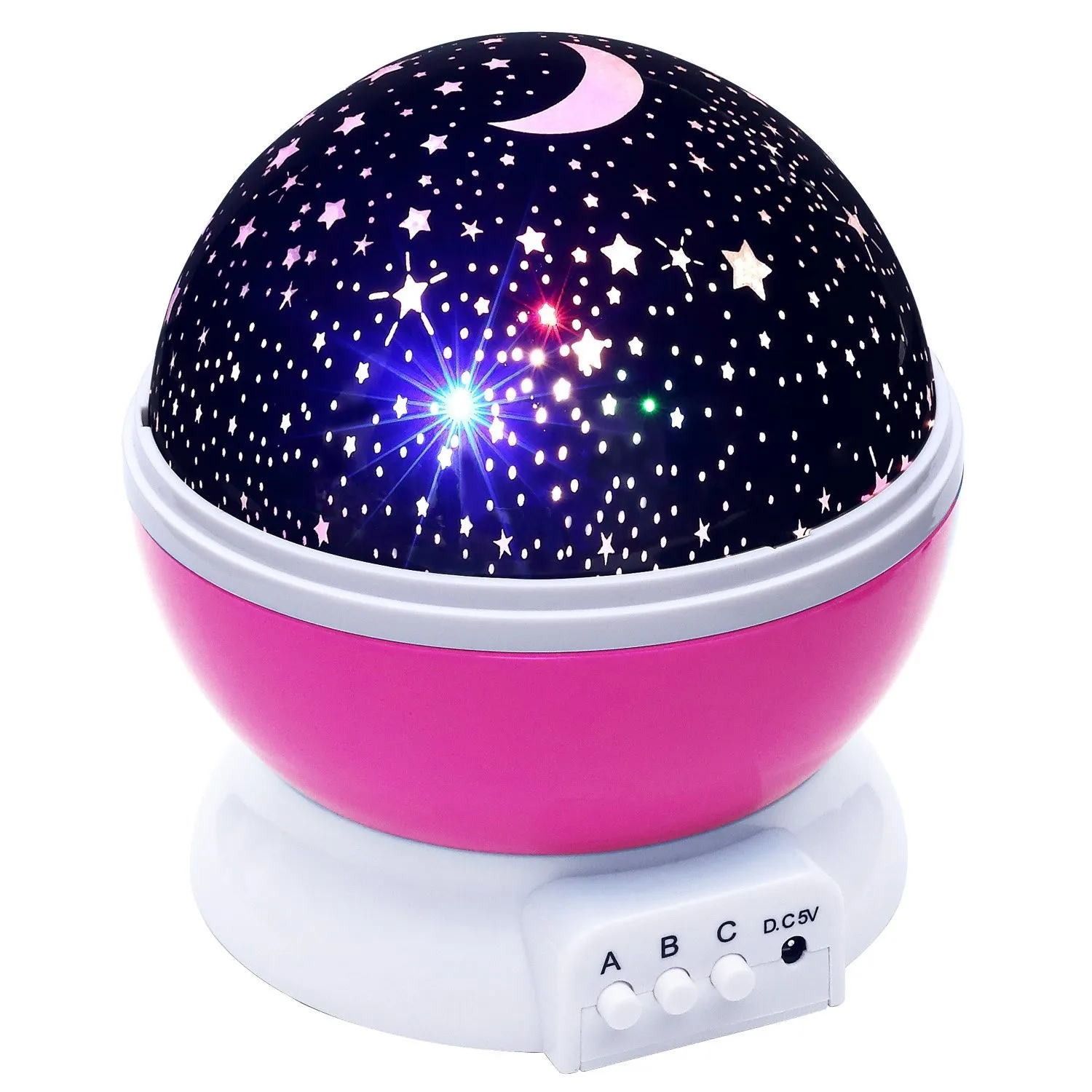 rotating Night lights Lighting Lamp starry led Christmas gift for kids Color Changing moon Star Projector for Children