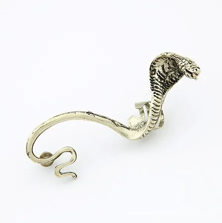 Punk Vintage Snake Ear Cuffs Gothic Antique Silver/Gold Piercing Ear Clips Ear StudsWomens Fashion Earrings