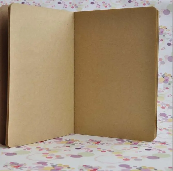 21x14cm крафт-бумаги ноутбук коровьей бумаги ноутбук пустой блокнот старинные мягкие тетрадь ежедневные заметки старинные путешествия журнал ноутбуки