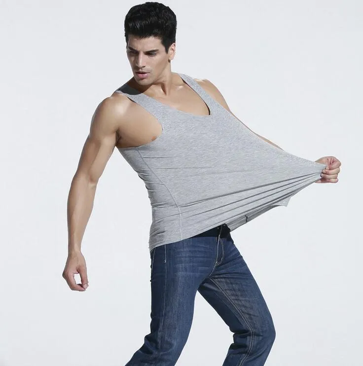 Newest arrival Modal no trace of Men's Tank Tops bodybuilding sports vest TM016 Mens Tanks Top