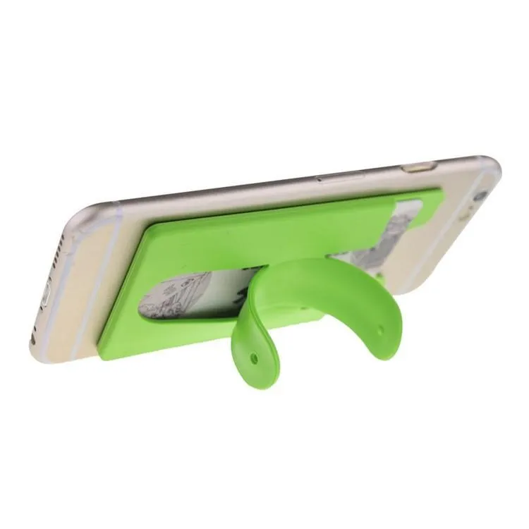 Yeni Tasarım 2 in 1 Kredi Kartı Tutucu ile Telefon Standı Evrensel 3 M Yapışkan Para Klip Cüzdan Kredi Kartı Tutucu Stick-On Telefon Kılıfı