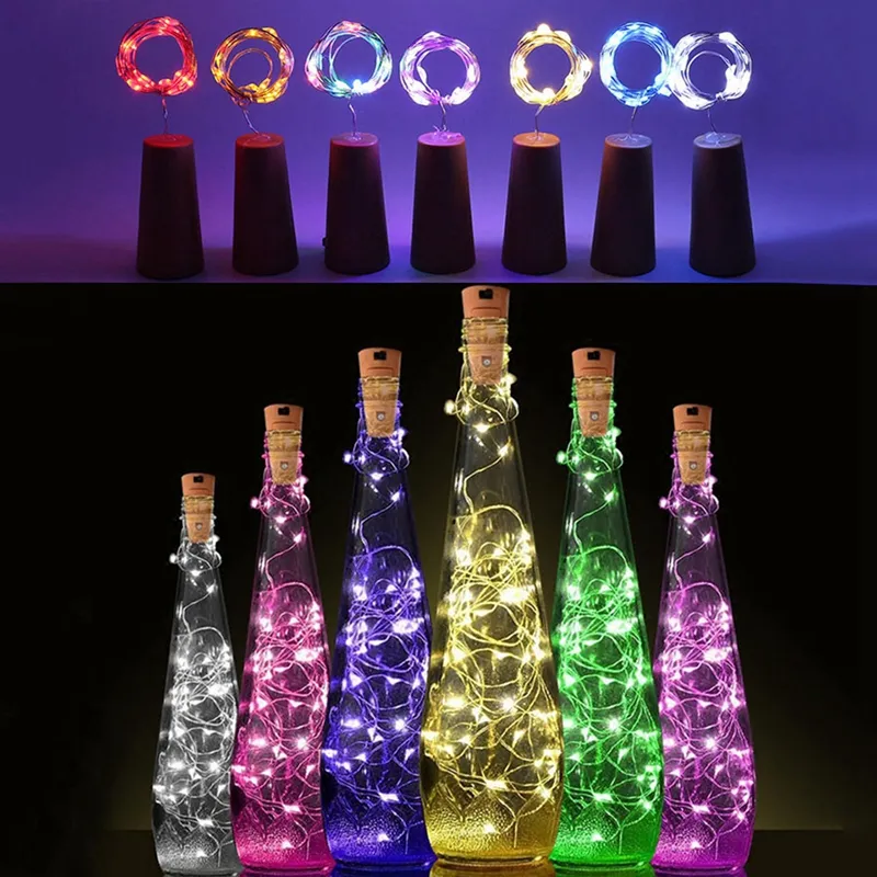 Umlight1688 10LED 20LED Lamp Cork Shaped Bottle Stopper Light Glass Wine LED Copper Wire String Lights For Xmas Party Wedding Halloween
