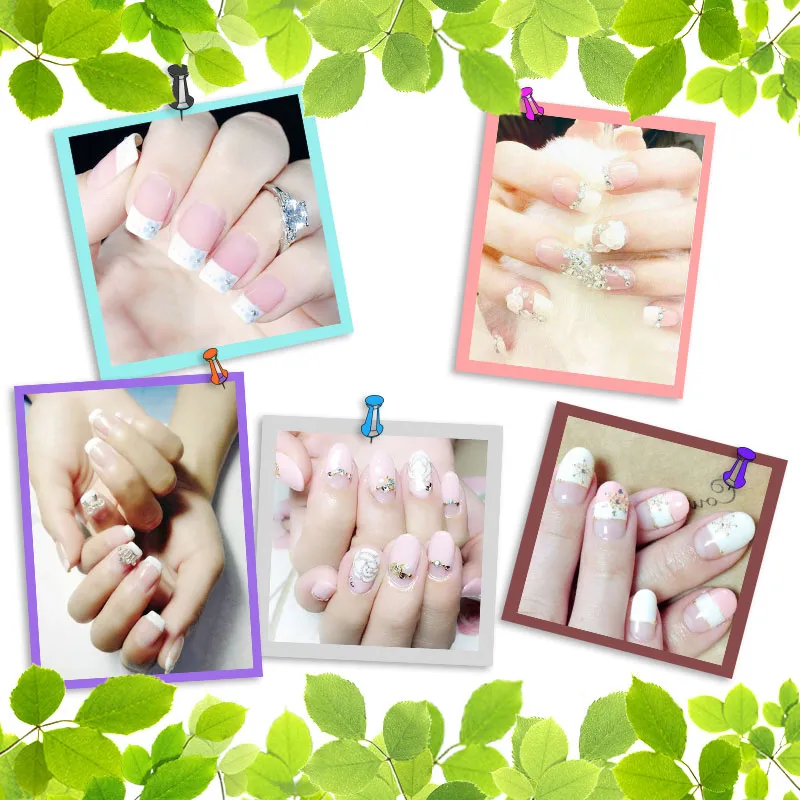 2400 sztuk = 50bags Przenośne Nail Art Moda DIY Przewodniki Naklejki Dla Kobiet Naklejki Nail Naklejki Na Narzutach Narzędzia Design Nail Art Naklejki Manicure