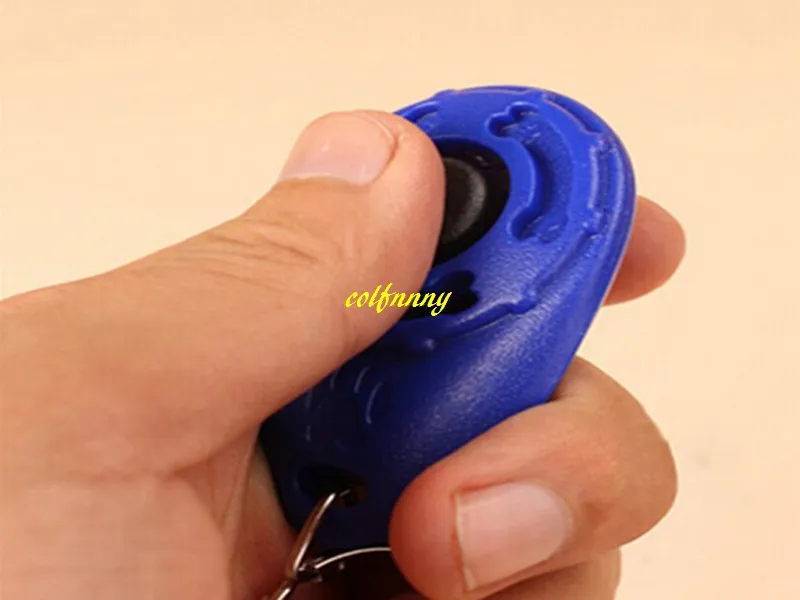 Fast shipping Dog Pet Clicker Dog click Training Trainers With Key Chain Pets Trainer Supplies