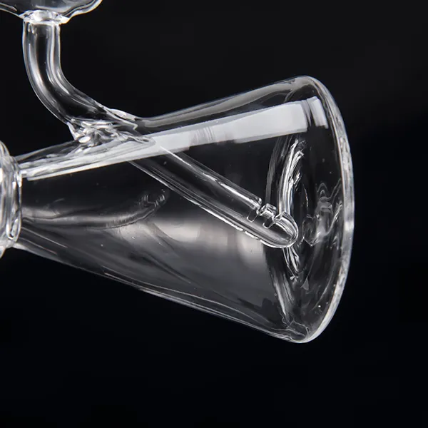 Quartz Thermal Beaker Double Tube Rökningstillbehör med presentförpackare Bägare Pukin Beagle Thermal P Banger Bong Dab Oil Rig