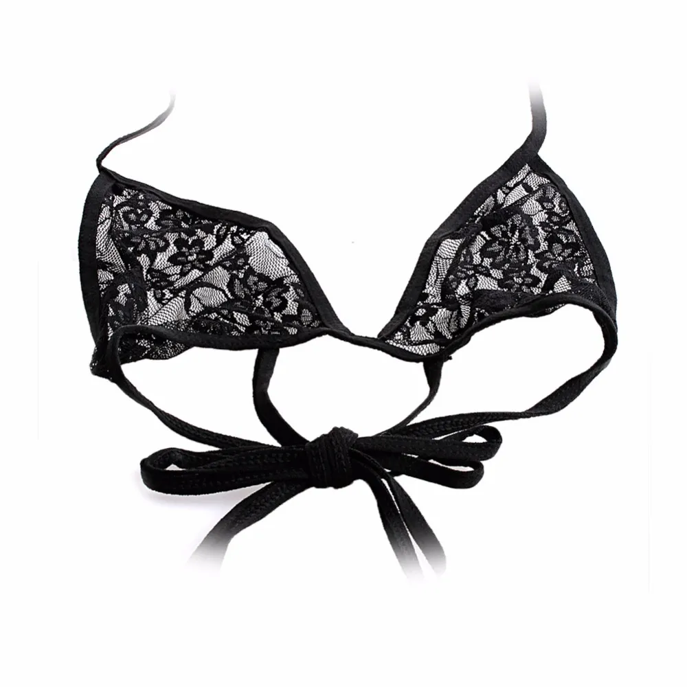 Black Sexy Lingerie Lace Dress Babydoll Underwear Nightwear Sleepwear women G-string bra set255g