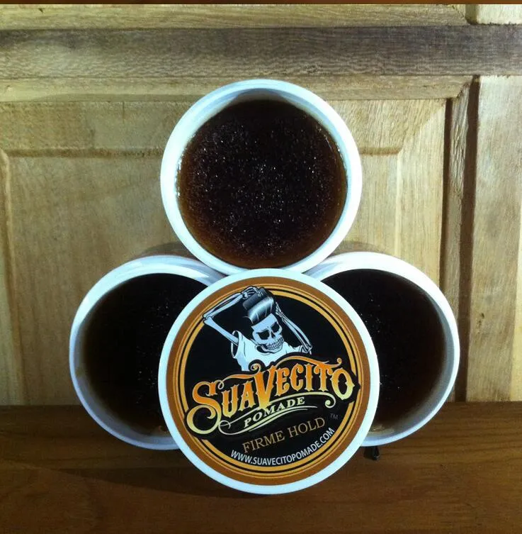113ml Suavecito Pomade Hair Waxes Strong Style Restoring Pomade Hair Gel Style Tools Firme Hold Big Skeleton Slicked Back Hair Oil5607097