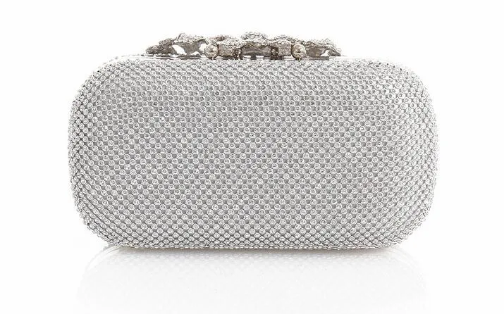 2017 Hot selling Both Side Diamond Flower Crystal Evening Bag Clutch Bags Upscale Styling Day Clutches Lady Wedding Purse
