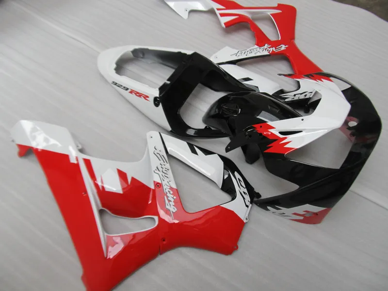 Injektionsformad topp som säljs kit för Honda CBR900RR 00 01 Vit Röd Svart Fairings Set CBR929RR 2000 2001 OT32